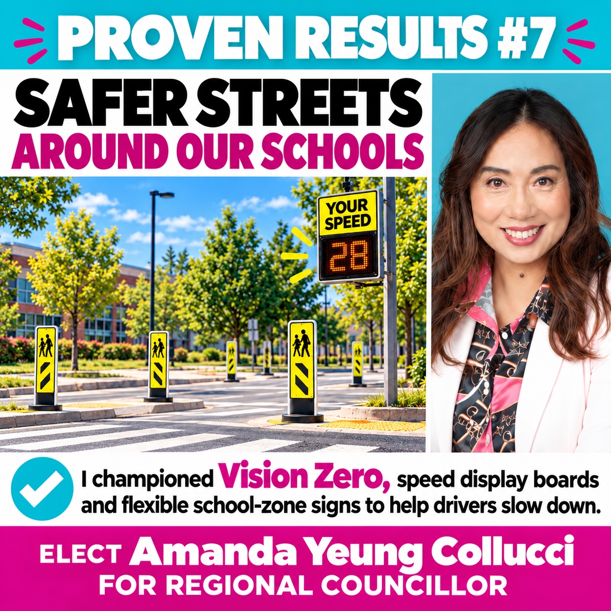 Campaign graphic: Safer streets around schools