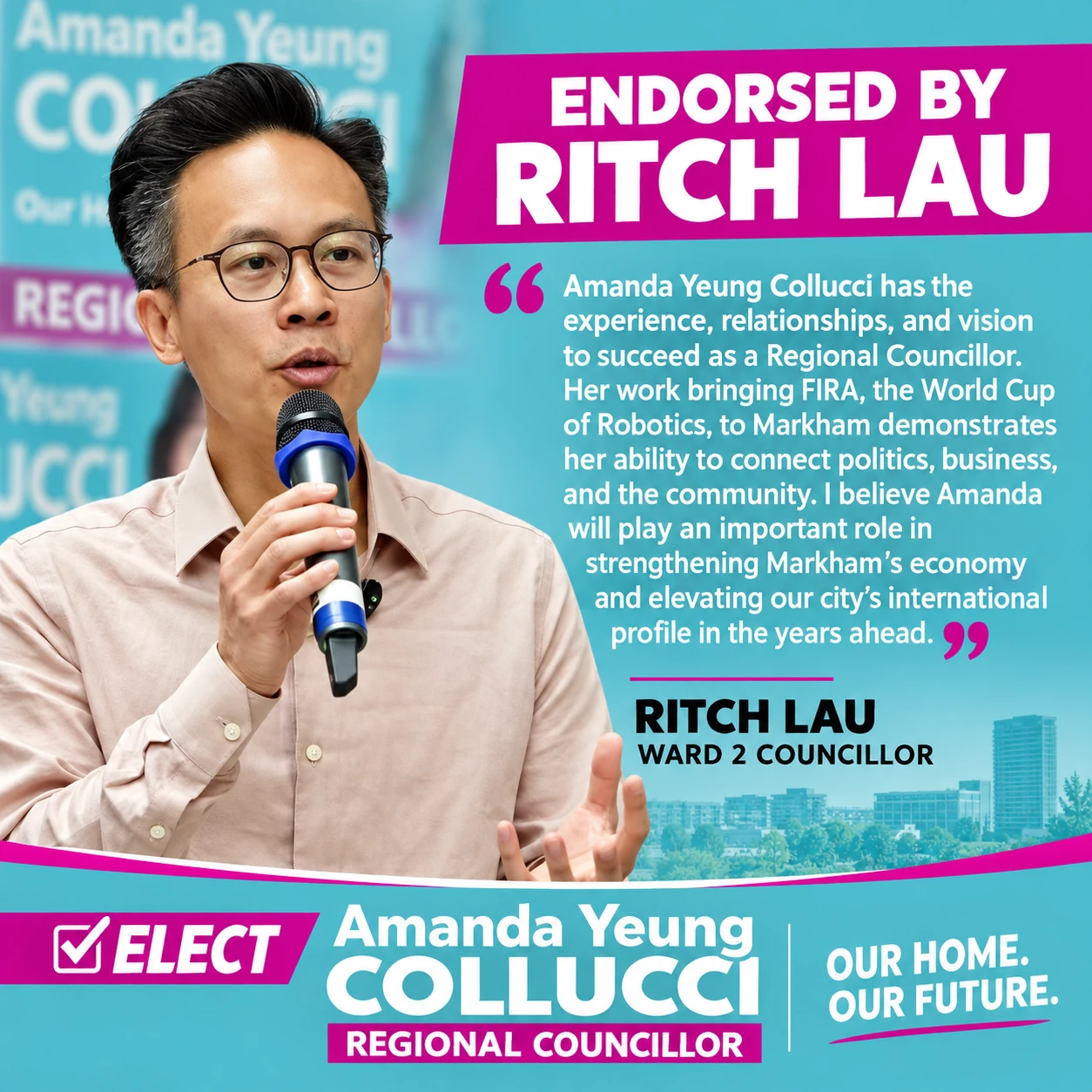 Endorsement artwork: Ritch Lau