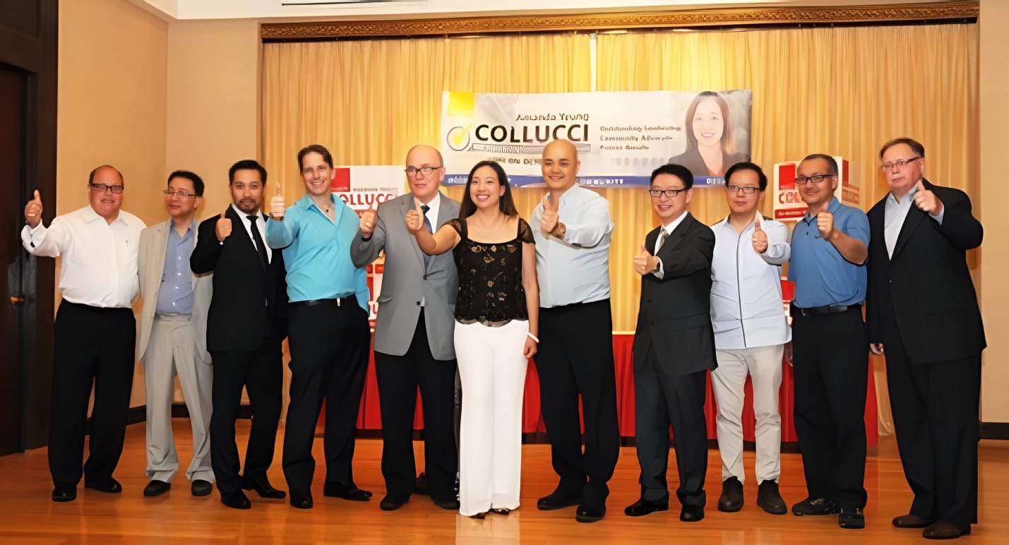 Amanda with community campaign supporters